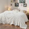 imageBedsure GentleSoft Yellow Throw Blanket for Couch  Super Soft Cozy Blankets for Women Cute Small Blanket for Girls 50x70 InchesOff White
