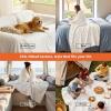 imageBedsure GentleSoft Yellow Throw Blanket for Couch  Super Soft Cozy Blankets for Women Cute Small Blanket for Girls 50x70 InchesOff White