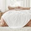 imageBedsure GentleSoft Yellow Throw Blanket for Couch  Super Soft Cozy Blankets for Women Cute Small Blanket for Girls 50x70 InchesOff White
