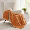 imageBedsure GentleSoft Yellow Throw Blanket for Couch  Super Soft Cozy Blankets for Women Cute Small Blanket for Girls 50x70 InchesOrange