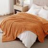 imageBedsure GentleSoft Yellow Throw Blanket for Couch  Super Soft Cozy Blankets for Women Cute Small Blanket for Girls 50x70 InchesOrange