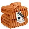 imageBedsure GentleSoft Yellow Throw Blanket for Couch  Super Soft Cozy Blankets for Women Cute Small Blanket for Girls 50x70 InchesOrange
