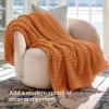 imageBedsure GentleSoft Yellow Throw Blanket for Couch  Super Soft Cozy Blankets for Women Cute Small Blanket for Girls 50x70 InchesOrange