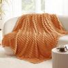 imageBedsure GentleSoft Yellow Throw Blanket for Couch  Super Soft Cozy Blankets for Women Cute Small Blanket for Girls 50x70 InchesOrange