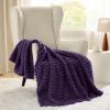 imageBedsure GentleSoft Yellow Throw Blanket for Couch  Super Soft Cozy Blankets for Women Cute Small Blanket for Girls 50x70 InchesPurple
