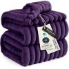 imageBedsure GentleSoft Yellow Throw Blanket for Couch  Super Soft Cozy Blankets for Women Cute Small Blanket for Girls 50x70 InchesPurple