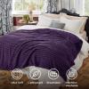 imageBedsure GentleSoft Yellow Throw Blanket for Couch  Super Soft Cozy Blankets for Women Cute Small Blanket for Girls 50x70 InchesPurple
