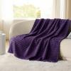 imageBedsure GentleSoft Yellow Throw Blanket for Couch  Super Soft Cozy Blankets for Women Cute Small Blanket for Girls 50x70 InchesPurple