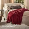imageBedsure GentleSoft Yellow Throw Blanket for Couch  Super Soft Cozy Blankets for Women Cute Small Blanket for Girls 50x70 InchesRed