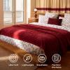 imageBedsure GentleSoft Yellow Throw Blanket for Couch  Super Soft Cozy Blankets for Women Cute Small Blanket for Girls 50x70 InchesRed