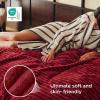 imageBedsure GentleSoft Yellow Throw Blanket for Couch  Super Soft Cozy Blankets for Women Cute Small Blanket for Girls 50x70 InchesRed