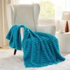 imageBedsure GentleSoft Yellow Throw Blanket for Couch  Super Soft Cozy Blankets for Women Cute Small Blanket for Girls 50x70 InchesTeal