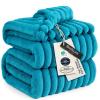 imageBedsure GentleSoft Yellow Throw Blanket for Couch  Super Soft Cozy Blankets for Women Cute Small Blanket for Girls 50x70 InchesTeal
