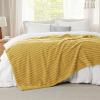 imageBedsure GentleSoft Yellow Throw Blanket for Couch  Super Soft Cozy Blankets for Women Cute Small Blanket for Girls 50x70 InchesYellow