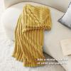 imageBedsure GentleSoft Yellow Throw Blanket for Couch  Super Soft Cozy Blankets for Women Cute Small Blanket for Girls 50x70 InchesYellow