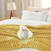 imageBedsure GentleSoft Yellow Throw Blanket for Couch  Super Soft Cozy Blankets for Women Cute Small Blanket for Girls 50x70 InchesYellow