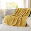 imageBedsure GentleSoft Yellow Throw Blanket for Couch  Super Soft Cozy Blankets for Women Cute Small Blanket for Girls 50x70 InchesYellow