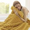 imageBedsure GentleSoft Yellow Throw Blanket for Couch  Super Soft Cozy Blankets for Women Cute Small Blanket for Girls 50x70 InchesYellow