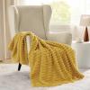 imageBedsure GentleSoft Yellow Throw Blanket for Couch  Super Soft Cozy Blankets for Women Cute Small Blanket for Girls 50x70 InchesYellow
