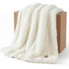 imageBedsure GentleSoft Luxury Faux Fur Pink Throw Blanket for Couch Soft Fuzzy Fluffy Shaggy Gifts Blanket for Women Mothers Day Warm Cozy Plush Fleece Throw for Room Decor 50x60 Inches01  White