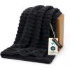 imageBedsure GentleSoft Yellow Throw Blanket for Couch  Super Soft Cozy Blankets for Women Cute Small Blanket for Girls 50x70 InchesBlack