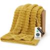 imageBedsure GentleSoft Yellow Throw Blanket for Couch  Super Soft Cozy Blankets for Women Cute Small Blanket for Girls 50x70 InchesYellow