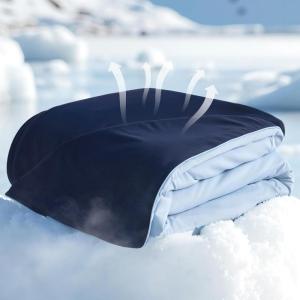 imageBedsure Cooling Blankets for Hot Sleepers  Summer Ice Cold Twin XL Blanket for Bed Lightweight Breathable DoubleSided Cooling Comforter for Dorm Room Grey 66x90 InchesBlue