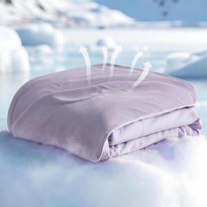 imageBedsure Cooling Blankets for Hot Sleepers  Summer Ice Cold Twin XL Blanket for Bed Lightweight Breathable DoubleSided Cooling Comforter for Dorm Room Grey 66x90 InchesLavender