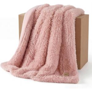 imageBedsure GentleSoft Luxury Faux Fur Pink Throw Blanket for Couch Soft Fuzzy Fluffy Shaggy Gifts Blanket for Women Mothers Day Warm Cozy Plush Fleece Throw for Room Decor 50x60 Inches02  Pink