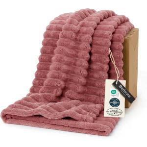 imageBedsure GentleSoft Yellow Throw Blanket for Couch  Super Soft Cozy Blankets for Women Cute Small Blanket for Girls 50x70 InchesDusty Pink