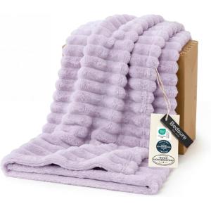 imageBedsure GentleSoft Yellow Throw Blanket for Couch  Super Soft Cozy Blankets for Women Cute Small Blanket for Girls 50x70 InchesLavender Fog