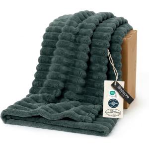 imageBedsure GentleSoft Yellow Throw Blanket for Couch  Super Soft Cozy Blankets for Women Cute Small Blanket for Girls 50x70 InchesMallard Green