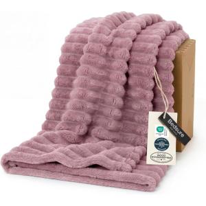 imageBedsure GentleSoft Yellow Throw Blanket for Couch  Super Soft Cozy Blankets for Women Cute Small Blanket for Girls 50x70 InchesPink