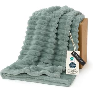 imageBedsure GentleSoft Yellow Throw Blanket for Couch  Super Soft Cozy Blankets for Women Cute Small Blanket for Girls 50x70 InchesSage Green