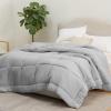 imageBedsure Comforter Duvet Insert  Quilted Comforters Twin XL Size All Season Duvet GentleSoft Down Alternative Bedding Blanket with 8 Tabs Gifts for WomenMen Red Twin XL 92 x 68 InchesLight Grey