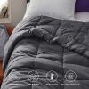 imageBedsure Comforter Duvet Insert  Quilted Comforters Twin XL Size All Season Duvet GentleSoft Down Alternative Bedding Blanket with 8 Tabs Gifts for WomenMen Red Twin XL 92 x 68 InchesGrey