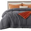 imageBedsure Comforter Duvet Insert  Quilted Comforters Twin XL Size All Season Duvet GentleSoft Down Alternative Bedding Blanket with 8 Tabs Gifts for WomenMen Red Twin XL 92 x 68 InchesGrey