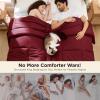 imageBedsure Comforter Duvet Insert  Quilted Comforters Twin XL Size All Season Duvet GentleSoft Down Alternative Bedding Blanket with 8 Tabs Gifts for WomenMen Red Twin XL 92 x 68 InchesRed
