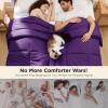 imageBedsure Comforter Duvet Insert  Quilted Comforters Twin XL Size All Season Duvet GentleSoft Down Alternative Bedding Blanket with 8 Tabs Gifts for WomenMen Red Twin XL 92 x 68 InchesPurple
