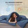 imageBedsure Comforter Duvet Insert  Quilted Comforters Twin XL Size All Season Duvet GentleSoft Down Alternative Bedding Blanket with 8 Tabs Gifts for WomenMen Red Twin XL 92 x 68 InchesDusty Blue