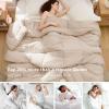 imageBedsure Comforter Duvet Insert  Quilted Comforters Twin XL Size All Season Duvet GentleSoft Down Alternative Bedding Blanket with 8 Tabs Gifts for WomenMen Red Twin XL 92 x 68 InchesBeige