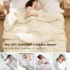 imageBedsure Comforter Duvet Insert  Quilted Comforters Twin XL Size All Season Duvet GentleSoft Down Alternative Bedding Blanket with 8 Tabs Gifts for WomenMen Red Twin XL 92 x 68 InchesCream