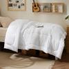 imageBedsure Comforter Duvet Insert  Quilted Comforters Twin XL Size All Season Duvet GentleSoft Down Alternative Bedding Blanket with 8 Tabs Gifts for WomenMen Red Twin XL 92 x 68 InchesWhite