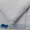 imageBedsure Comforter Duvet Insert  Quilted Comforters Twin XL Size All Season Duvet GentleSoft Down Alternative Bedding Blanket with 8 Tabs Gifts for WomenMen Red Twin XL 92 x 68 InchesLight Grey