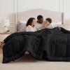 imageBedsure Comforter Duvet Insert  Quilted Comforters Twin XL Size All Season Duvet GentleSoft Down Alternative Bedding Blanket with 8 Tabs Gifts for WomenMen Red Twin XL 92 x 68 InchesBlack