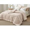 imageBedsure Comforter Duvet Insert  Quilted Comforters Twin XL Size All Season Duvet GentleSoft Down Alternative Bedding Blanket with 8 Tabs Gifts for WomenMen Red Twin XL 92 x 68 InchesBeige