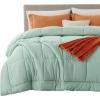 imageBedsure Comforter Duvet Insert  Quilted Comforters Twin XL Size All Season Duvet GentleSoft Down Alternative Bedding Blanket with 8 Tabs Gifts for WomenMen Red Twin XL 92 x 68 InchesSage Green