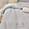 imageBedsure Comforter Duvet Insert  Quilted Comforters Twin XL Size All Season Duvet GentleSoft Down Alternative Bedding Blanket with 8 Tabs Gifts for WomenMen Red Twin XL 92 x 68 InchesLight Grey