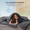imageBedsure Comforter Duvet Insert  Quilted Comforters Twin XL Size All Season Duvet GentleSoft Down Alternative Bedding Blanket with 8 Tabs Gifts for WomenMen Red Twin XL 92 x 68 InchesGrey