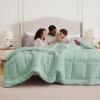 imageBedsure Comforter Duvet Insert  Quilted Comforters Twin XL Size All Season Duvet GentleSoft Down Alternative Bedding Blanket with 8 Tabs Gifts for WomenMen Red Twin XL 92 x 68 InchesSage Green
